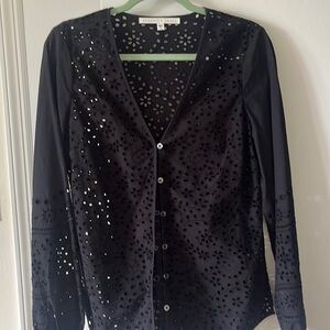 Veronica Beard black cut out top size 6